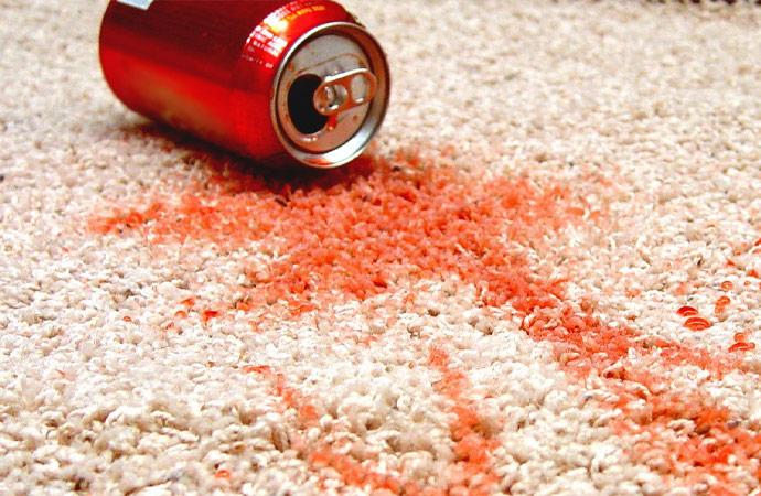 Soft Drinks has been fallen down in Carpet