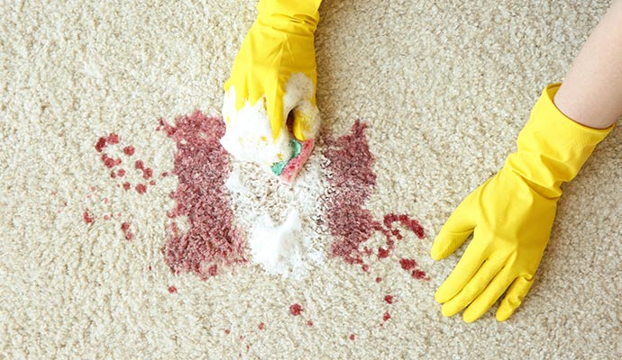 cleaning wine stain from carpet