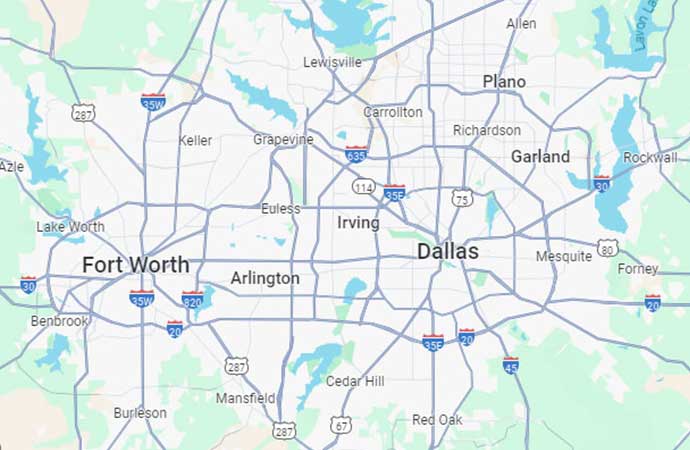 Dalworth USA Service Area Map