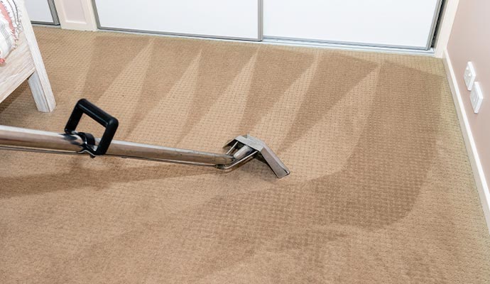 Carpet cleaning using equipment