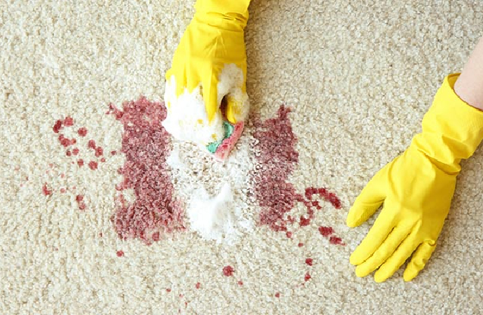 cleaning wine stain from carpet