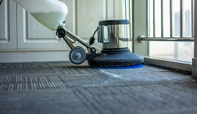 Commercial carpet bonnet cleaning machine