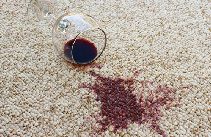 wine stain on carpet