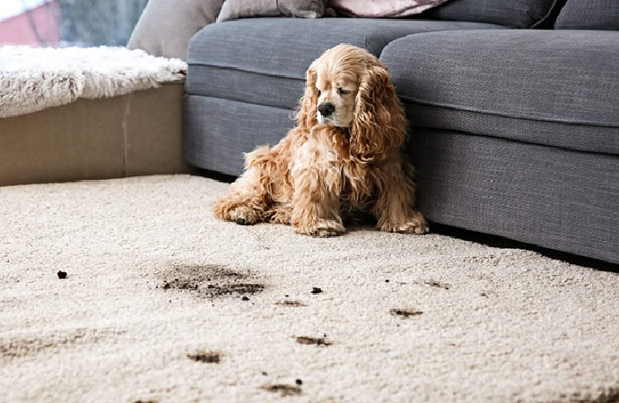 Pet stain on the carpet