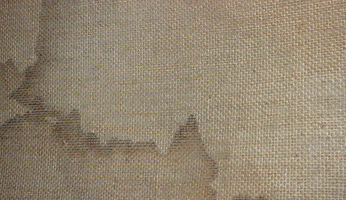 Carpet on an old and dried stain spot