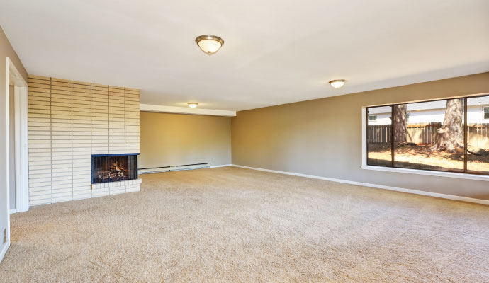 Clean carpet in a living room