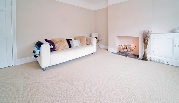 Clean carpet on the floor