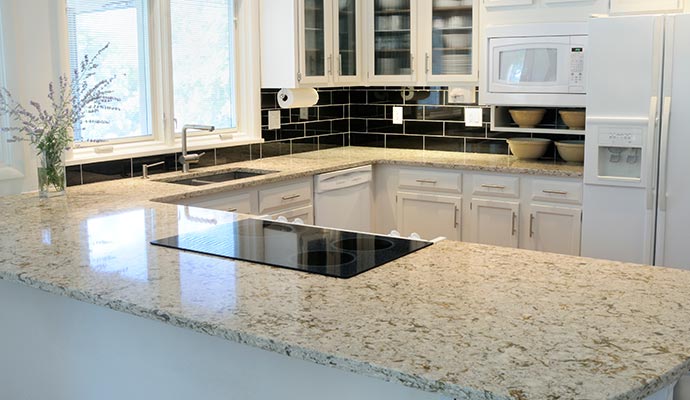 Beautiful quartz countertop