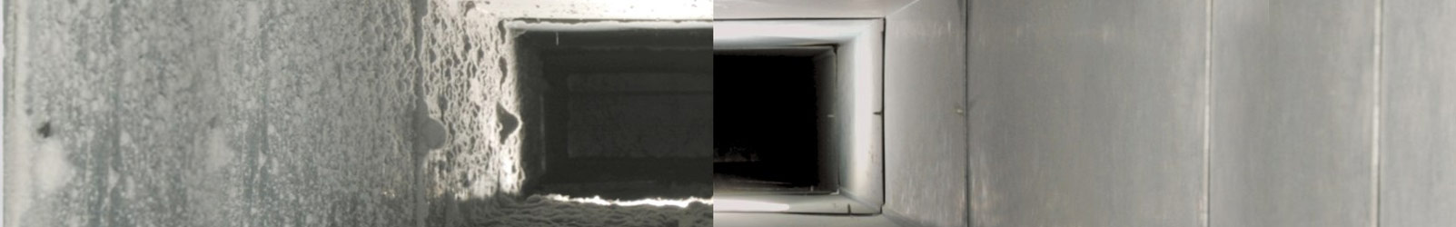 Air Duct before and after being cleaned