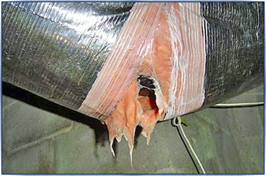 Duct insulation leak