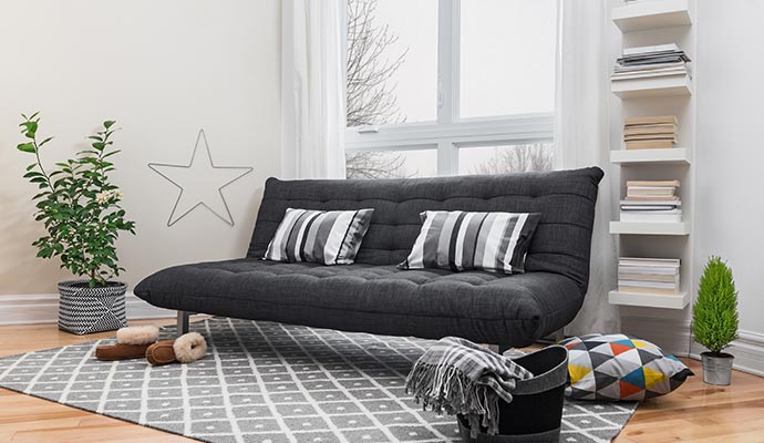 Clean 3-seater futon sofa bed