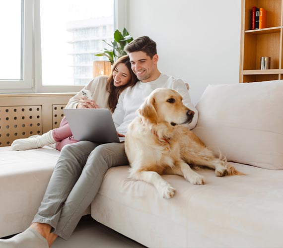 Happy family relaxing
