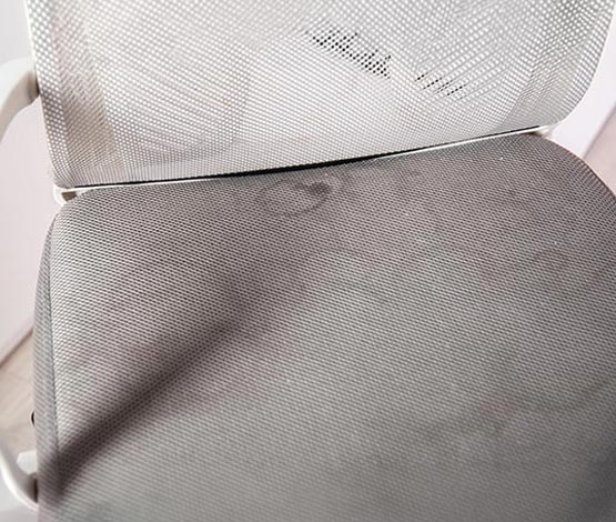 Stained upholstery on a chair