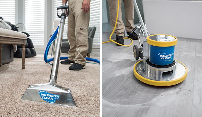 Collage of carpet and floor cleaning service