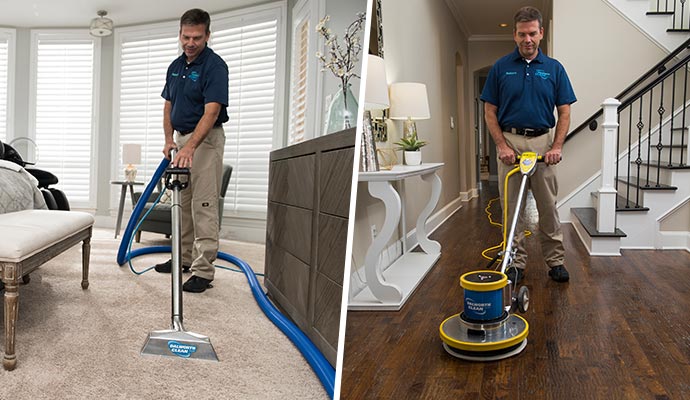 Collage of carpet and floor cleaning