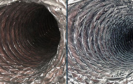 Duct cleaning before after