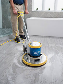 Cleaning marble floor