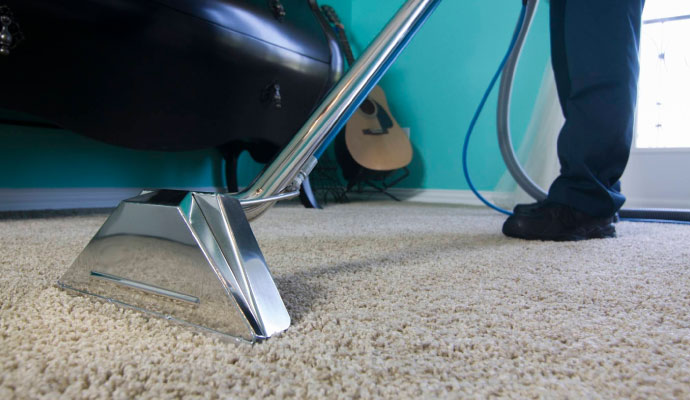 Hypoallergenic carpet cleaning by technician
