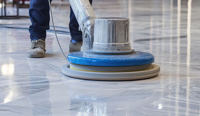 Marble floor cleaning