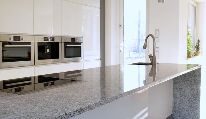 Polished countertop