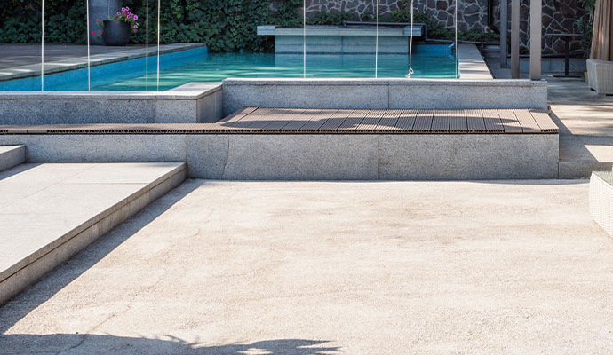 Pool decks concrete staining