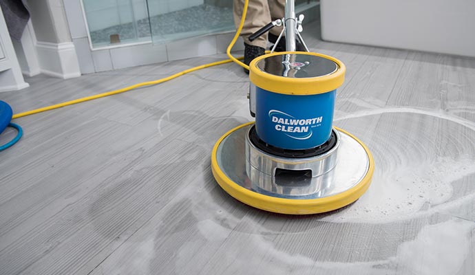 floor cleaning with equipment