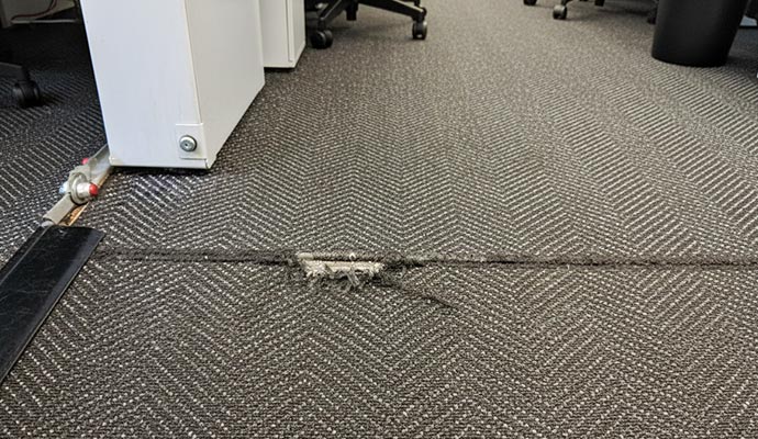 Ripped carpet