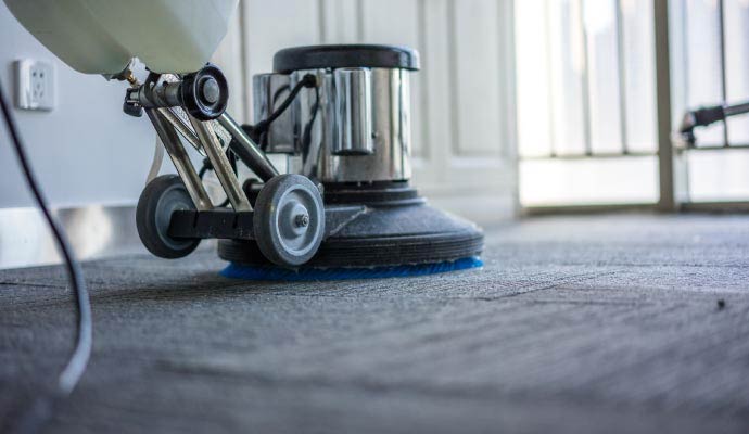 Rotary bonnet carpet buffing machine
