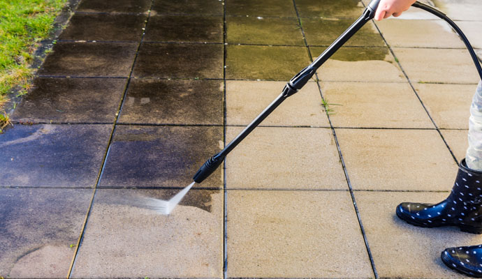 Professional concrete floor stain cleaning service