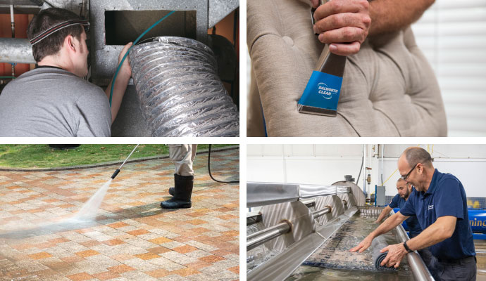 Specialized cleaning services collage