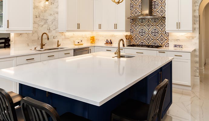 Quartz Countertop In The Kitchen