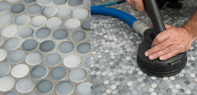Before and after Image of Tile Wax
