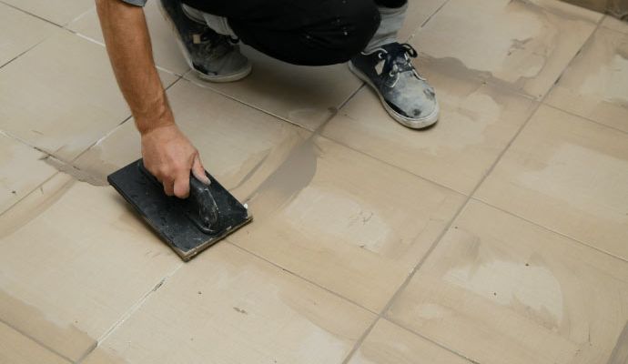 Grout sealing cleaning service
