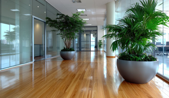 Clean wooden floor