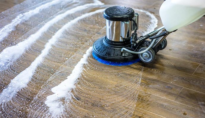 Wooden floor cleaning